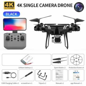 RC Drone Double 4K Wifi FPV HD Camera KY101 Drone Altitude Hold Gesture Mode Long Flying time RC Quadcopter Drone Toys For Boy (Color: Black 4K 1B)